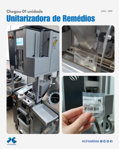 HCFAMEMA recebe unitarizadora de medicamentos